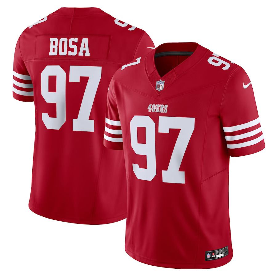Men San Francisco 49ers 97 Nick Bosa Nike Scarlet Vapor F.U.S.E. Limited NFL Jersey
